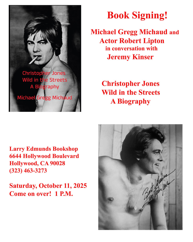 Upcoming Book Signing for CHRISTOPHER JONES WILD IN THE STREETS