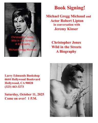 Upcoming Book Signing for CHRISTOPHER JONES WILD IN THE STREETS