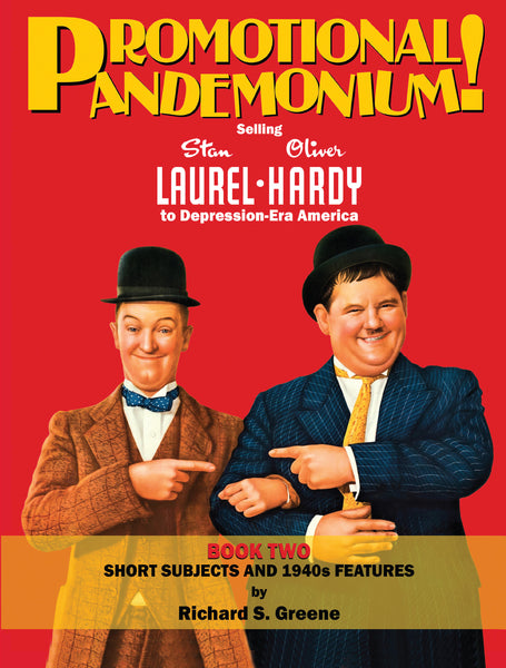 Book cover featuring two characters in suits with a red background and promotional text.
