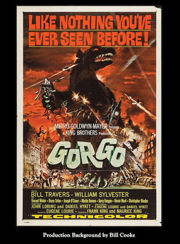 GORGO (HARDCOVER EDITION) production background by Bill Cooke, edited by Philip J. Riley - BearManor Manor